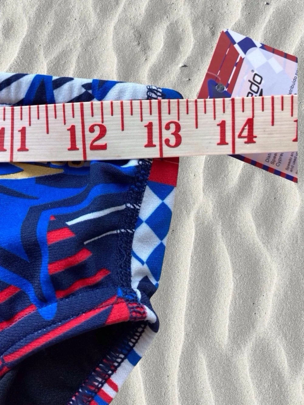 Speedo Overdrive Brief | Size 32 | True Cobalt | Red White Blue Stars NWT